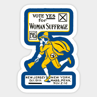 1915 Vote Yes on Womens Suffrage Sticker